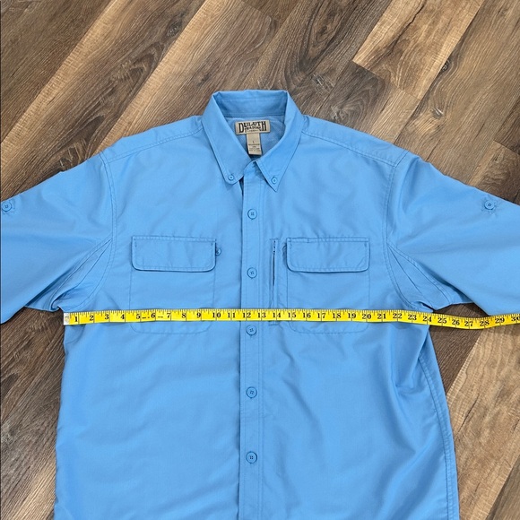 Duluth Trading Blue Long Sleeve Button-Up Shirt 35% Coolplus - Picture 9 of 16